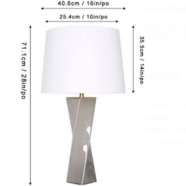 SPLENDOR lampe de table 28''H grise LL2028