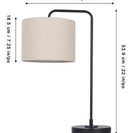 ROMANCE lampe de table 22''H noir LL2037-08