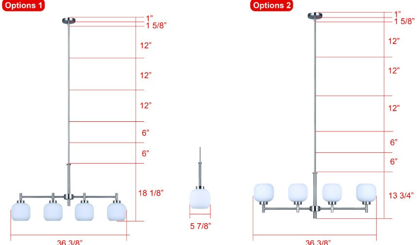 MALLORY luminaire suspendu 36'' ICH1200A04BN