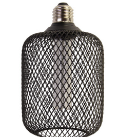 Ampoule Décorative Mesh cylindrique noire | Luminaire Plus.ca