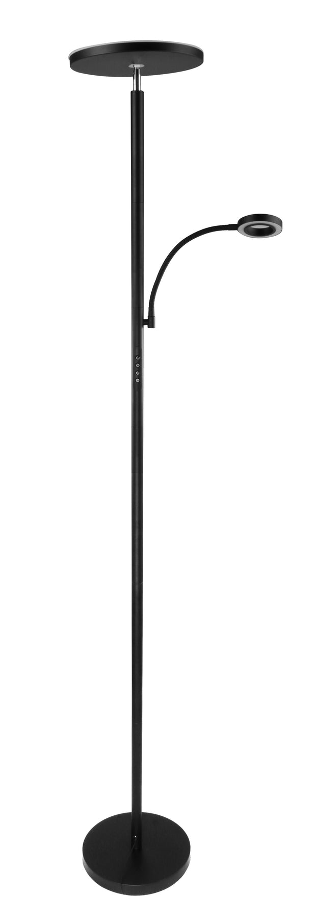 Lampe de plancher DEL noir mat ou blanche 70''H MF18805