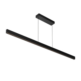 PINPOINT Luminaire suspendu à profil mince fini noir 72'' L MSLPD72-CC-UNV-BK