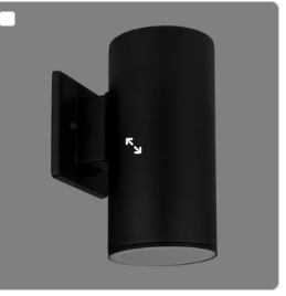 Luminaire mural extérieur del noir vers le bas | Luminaire Plus.ca