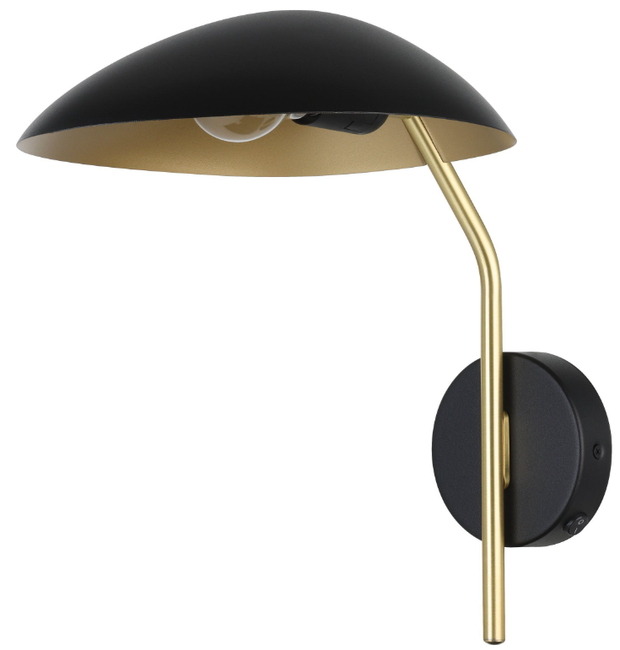 LINDMOOR luminaire mural noir et laiton brossé 205767A | Luminaire Plus.ca