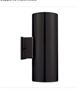 Luminaire mural extérieur del noir vers le haut et le bas | Luminaire Plus.ca