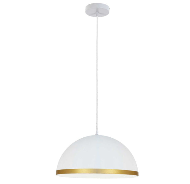 OFELIA Luminaire suspendu blanc et doré 16" ou 20"D | Luminaire Plus.ca