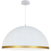 OFELIA Luminaire suspendu blanc et doré 16" ou 20"D | Luminaire Plus.ca