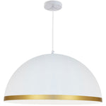 OFELIA Luminaire suspendu blanc et doré 16" ou 20"D | Luminaire Plus.ca