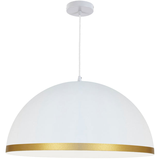 OFELIA Luminaire suspendu blanc et doré 16" ou 20"D | Luminaire Plus.ca