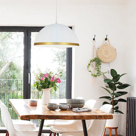 OFELIA Luminaire suspendu blanc et doré 16