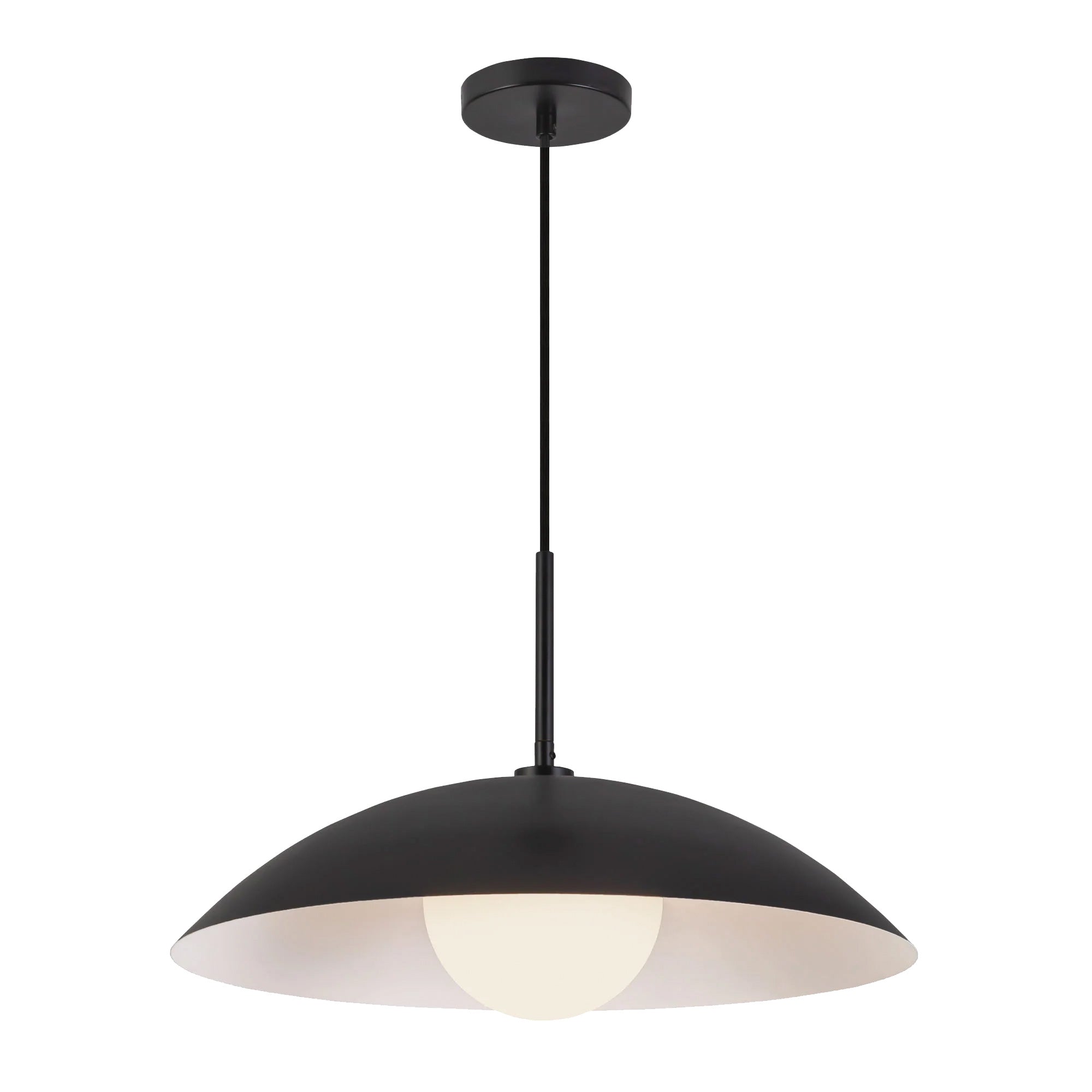 REGENT Luminaire suspendu fini noir  19'' D PD56019