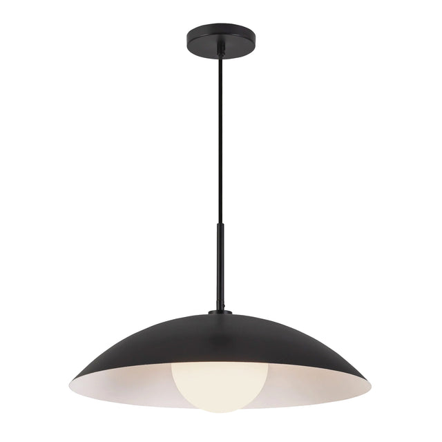 REGENT Luminaire suspendu fini noir  19'' D PD56019