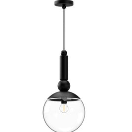 DELILAH luminaire suspendu noir et verre PD560510MBCL