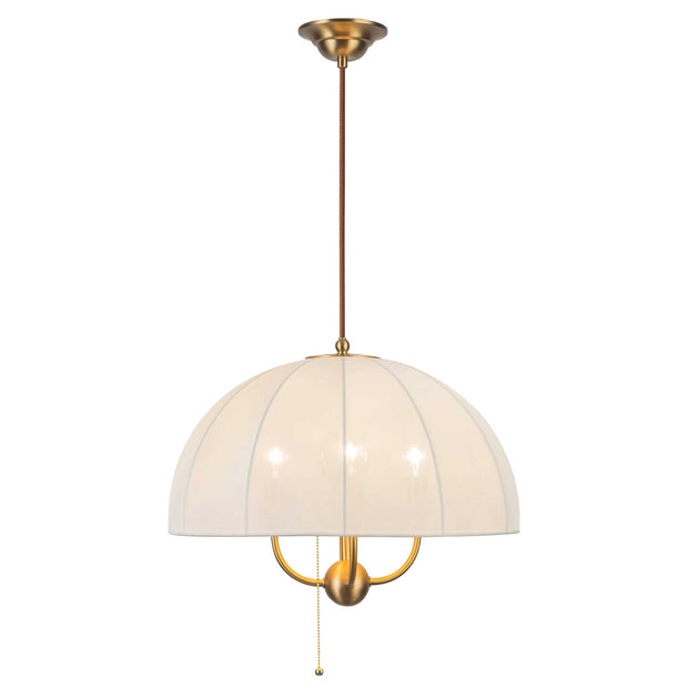 CROSBY Luminaire suspendu et abat-jour en tissu blanc 18'' D PD661418