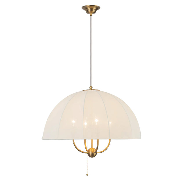 CROSBY Luminaire suspendu et abat-jour en tissu blanc 24'' D PD661424