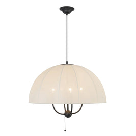 CROSBY Luminaire suspendu et abat-jour en tissu blanc 24'' D PD661424