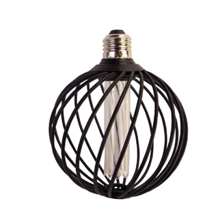 Ampoule Décorative RAIL spiral ronde noire | Luminaire Plus.ca