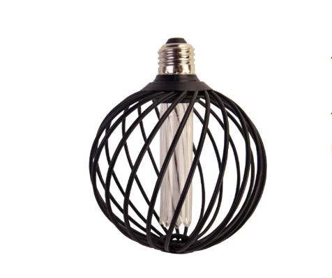 Ampoule Décorative RAIL spiral ronde noire | Luminaire Plus.ca
