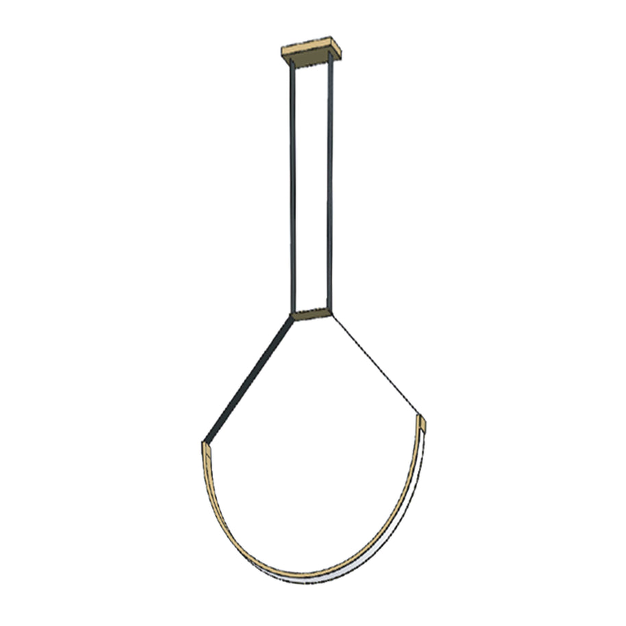 REGAN luminaire suspendu noir ou doré REG-241LEDP | Luminaire Plus.ca