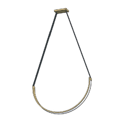 REGAN luminaire suspendu noir ou doré REG-401LEDP