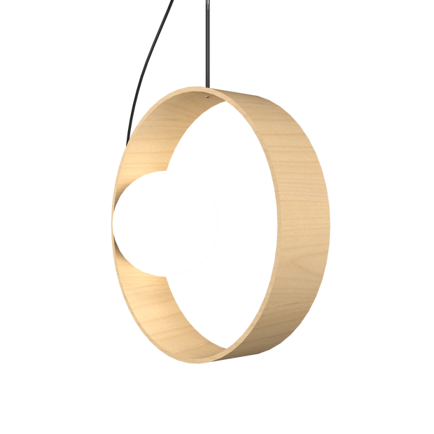 SFERA luminaire suspendu 14"D 620 coul naturel ou noyer