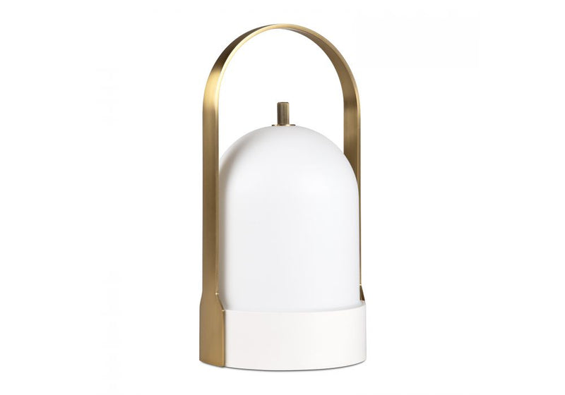 DAWN lampe de table ext blanc et doré T141021 | Luminaire Plus.ca