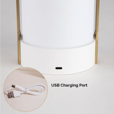 DAWN lampe de table ext blanc et doré T141021 | Luminaire Plus.ca