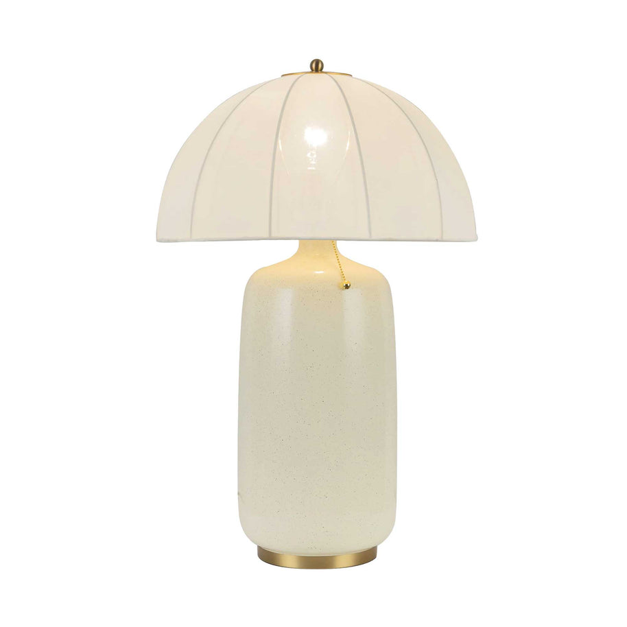 CROSBY Lampe de table et abat-jour en tissu blanc 18'' D TL661018