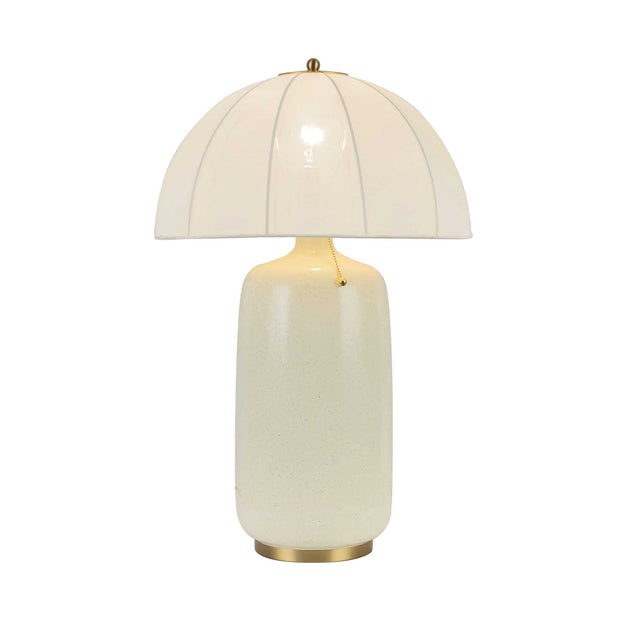 CROSBY Lampe de table et abat-jour en tissu blanc 18'' D TL661018
