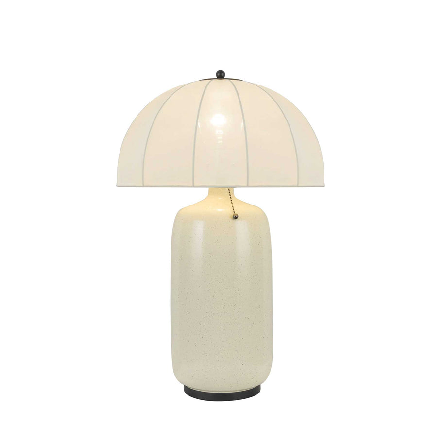 CROSBY Lampe de table et abat-jour en tissu blanc 18'' D TL661018