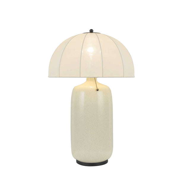CROSBY Lampe de table et abat-jour en tissu blanc 18'' D TL661018