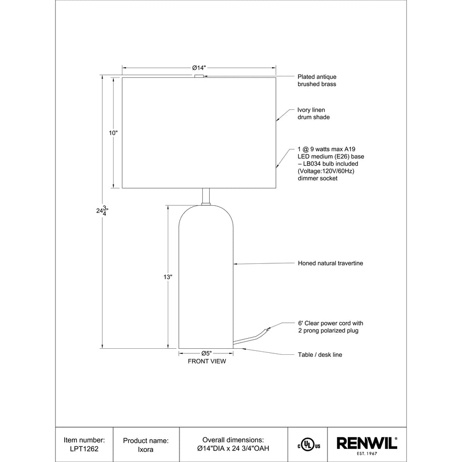 IXORA luminaire lampe de table | Luminaire Plus.ca