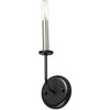 WESLEY luminaire mural noir et nickel brossé 10321BKSN | Luminaire Plus.ca
