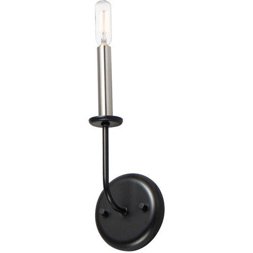 WESLEY luminaire mural noir et nickel brossé 10321BKSN | Luminaire Plus.ca