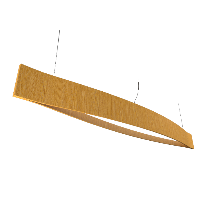 CANOE luminaire suspendu en bois du Brésil 1279LED