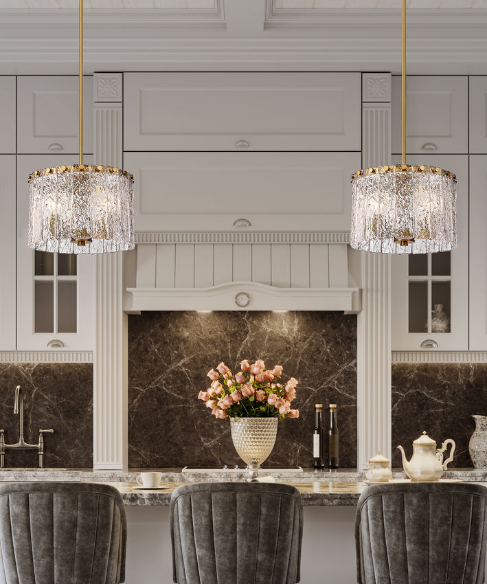 GLACIER luminaire suspendu noir ou doré IL-107K / IL107L | Luminaire Plus.ca