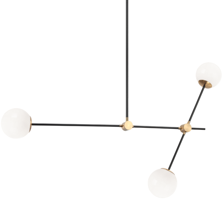 COSMIC luminaire suspendu noir et doré C78713AGOP | Luminaire Plus.ca
