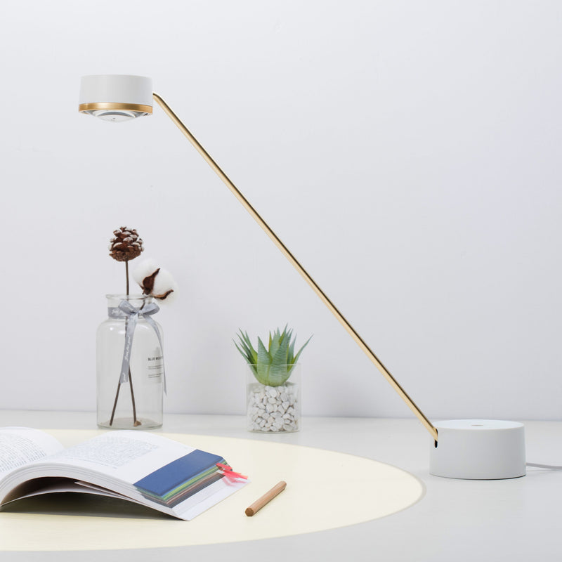 POLARIS lampe de table blanc et doré T140979-WHITE | Luminaire Plus.ca