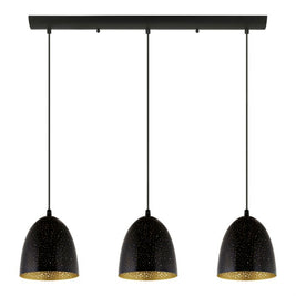 SAFI luminaire suspendu noir et doré 202264A | Luminaire Plus.ca