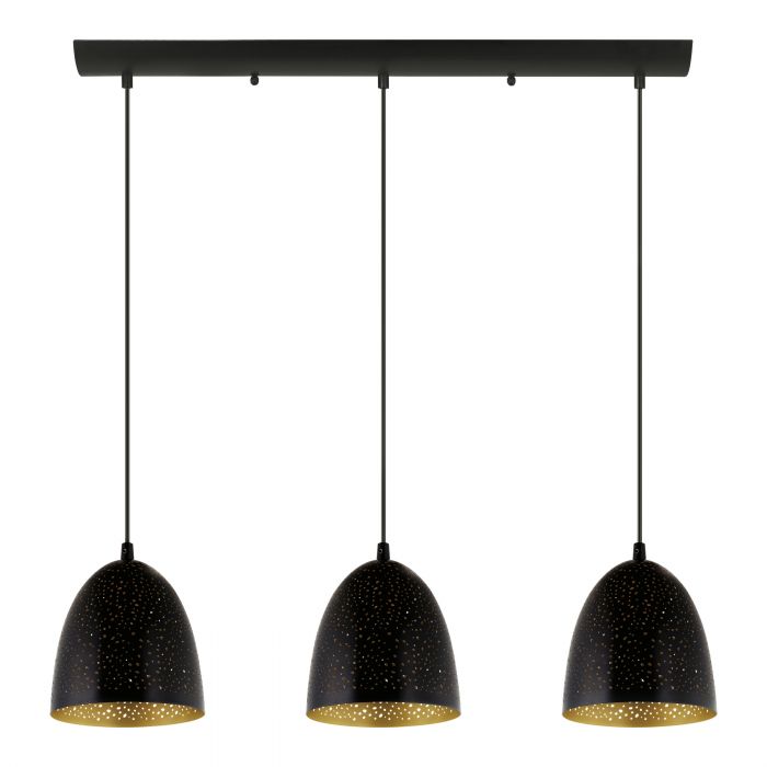 SAFI luminaire suspendu noir et doré 202264A | Luminaire Plus.ca