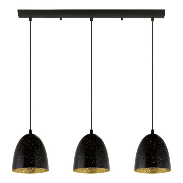 SAFI luminaire suspendu noir et doré 202264A | Luminaire Plus.ca