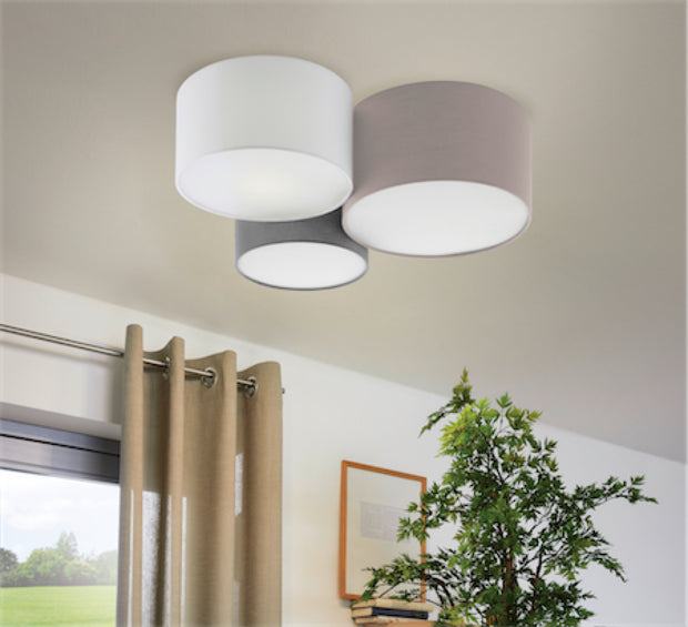 PASTORE luminaire taupe, gris et blanc 203213A | Luminaire Plus.ca
