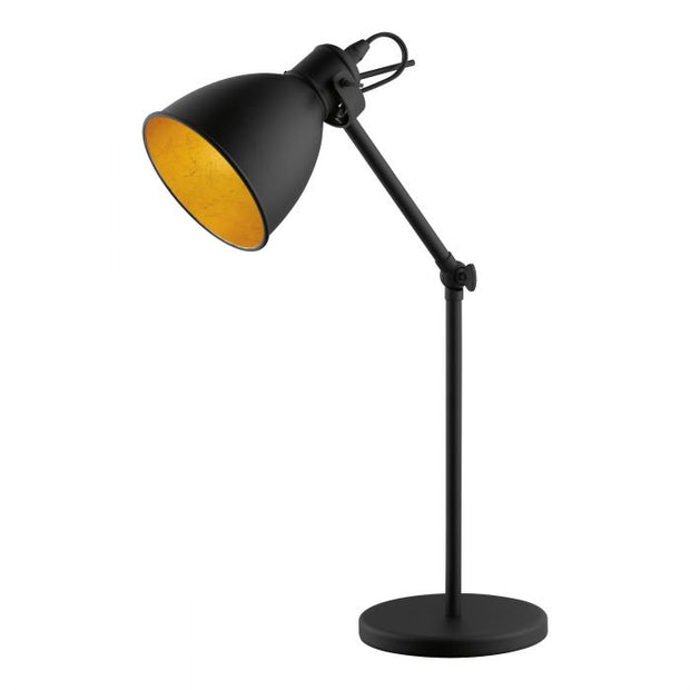 PRIDDY lampe de table noir et doré 203447A | Luminaire Plus.ca