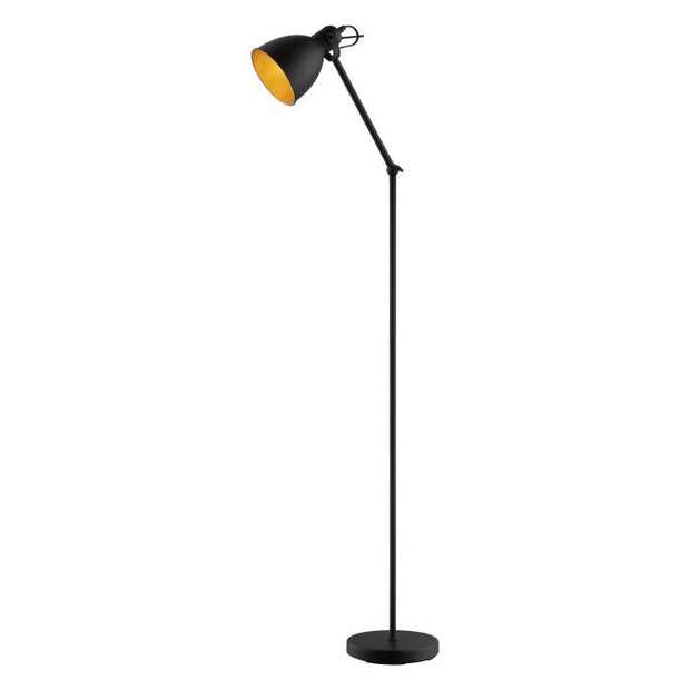 PRIDDY lampe de plancher noir et doré 203448A | Luminaire Plus.ca