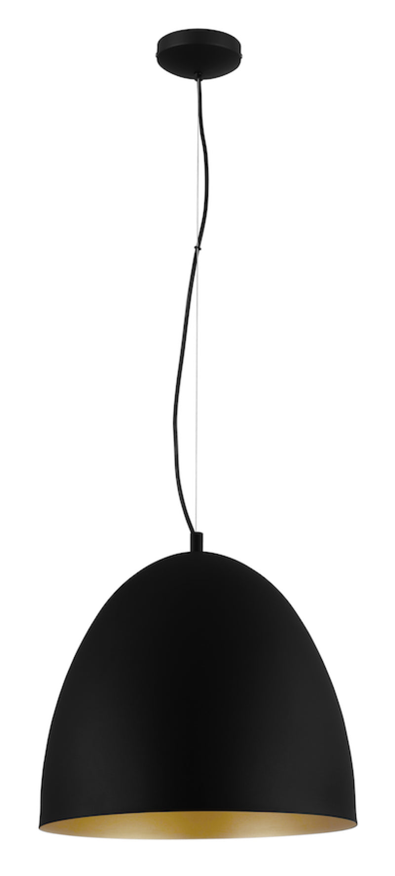 Eglo SARABIA luminaire suspendu simple noir et or 204316A