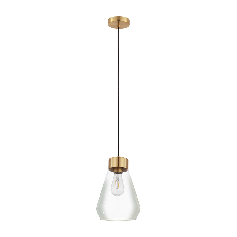 Eglo MONTEY luminaire suspendu simple doré et verre clair204366A