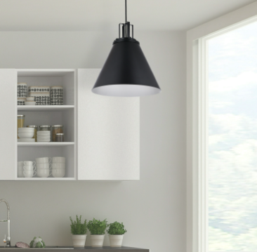 SONUS luminaire suspendu noir SNS-141P-MB | Luminaire Plus.ca