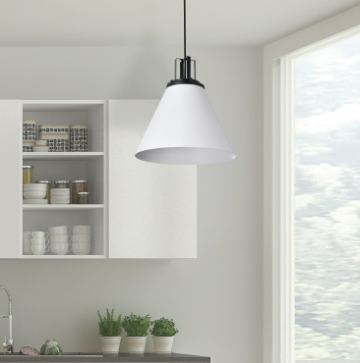 SONUS luminaire noir et blanc SNS-141P-MW-MB | Luminaire Plus.ca