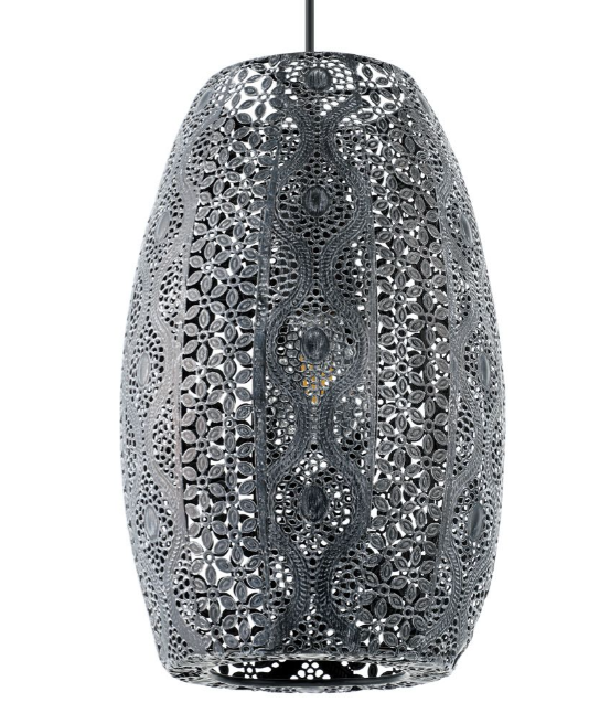 RIYADH luminaire suspendu noir travaillé 43391A | Luminaire Plus.ca