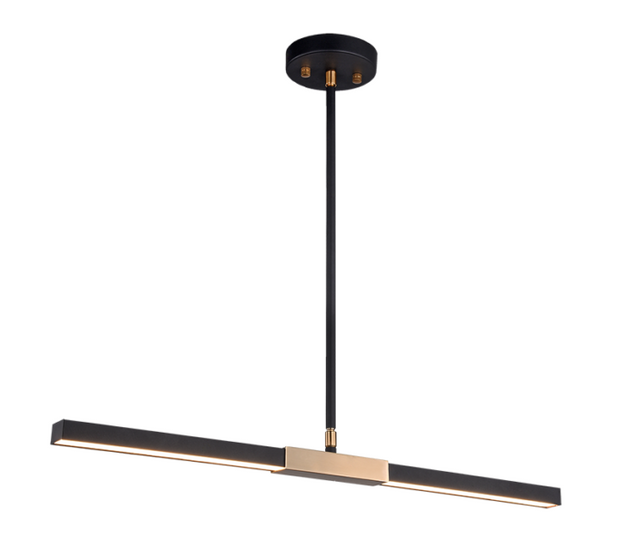 LINEARE luminaire suspendu noir et doré C64728MBAG | Luminaire Plus.ca